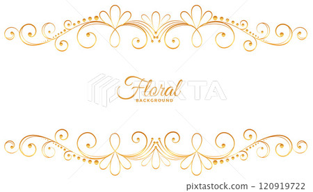 golden floral decoration on white background golden floral decoration on white background 120919722