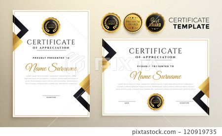 golden diploma certificate template in premium style golden diploma certificate template in premium style 120919735