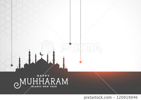 holy muharram festival card with mosque design holy muharram festival card with mosque design 120919846