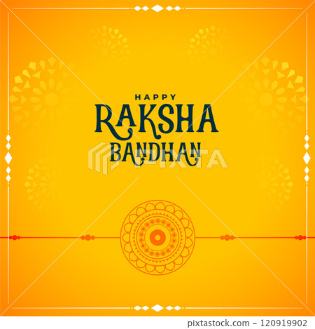 traditional raksha bandhan yellow greeting design traditional raksha bandhan yellow greeting design 120919902
