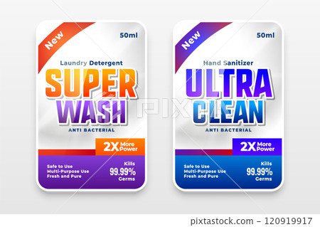 detergent and cleaner label design detergent and cleaner label design 120919917