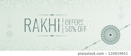 flat raksha bandhan sale banner with offer details flat raksha bandhan sale banner with offer details 120919931