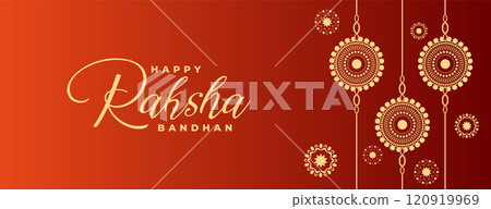 traditional raksha bandhan wishes banner with decorative rakhi design traditional raksha bandhan wishes banner with decorative rakhi design 120919969