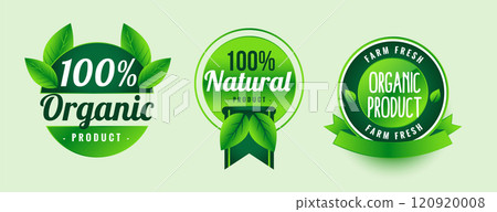 natural organic product green labels design 120920008