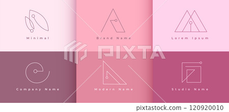 minimal line logos concept set minimal line logos concept set 120920010