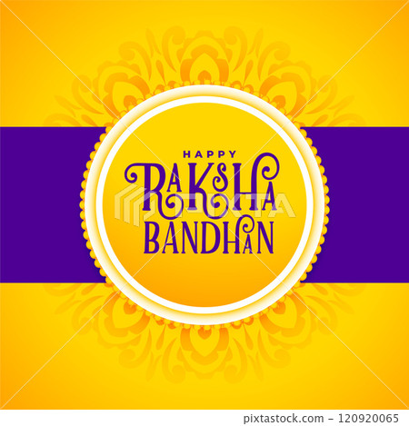 raksha bandhan background in yellow theme color 120920065