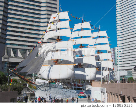 Nippon Maru sailing ship, full sail on Culture Day Cityscape (November 2024) Nippon Maru sailing ship, full sail on Culture Day Cityscape (November 2024) 120920135