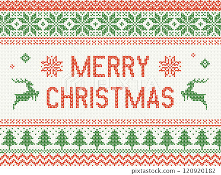 Knitted Christmas background illustration 120920182