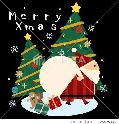 可愛的聖誕節插畫素材 120920330