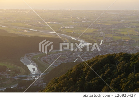 從西鶴林道（獅子高原）眺望手取川扇的夜景 120920427