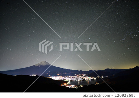 從禦坂峠眺望冬天的富士山 從禦坂峠眺望冬天的富士山 120922695