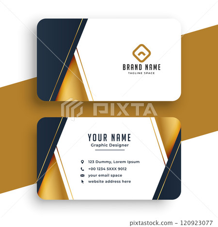 business card design in golden style business card design in golden style 120923077