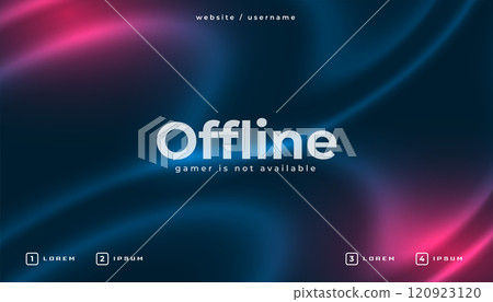 modern currently offline gaming banner design 120923120