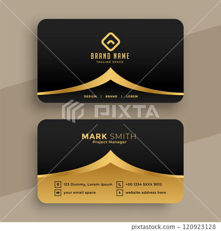 royal golden premium business card design 120923128