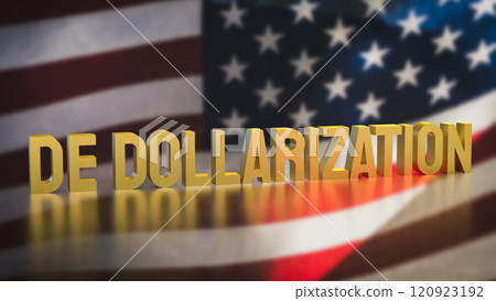 The  de dollarization on USA flag background  for Business concept 3d rendering 120923192