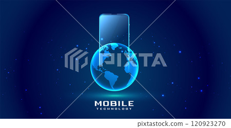 Smartphone digital mobile and world earth concept design 120923270