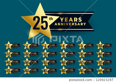 star labels for wedding anniversary 120923297