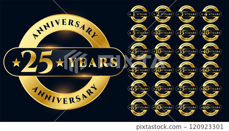 golden anniversary labels big set design 120923301