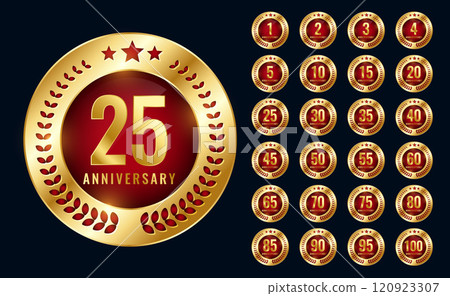 premium anniversay golden labels design set premium anniversay golden labels design set 120923307