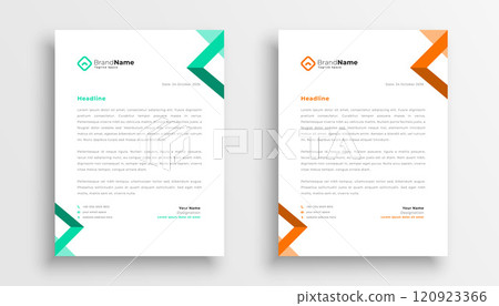 simple business letterhead template design 120923366