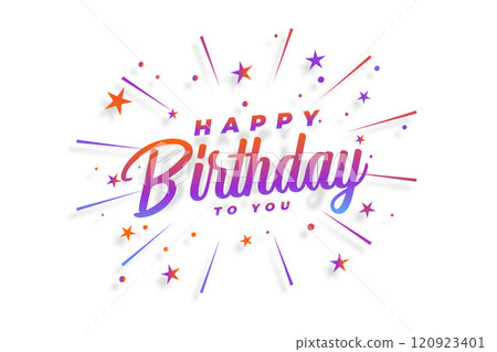 happy birthday card with bursting stars confetti happy birthday card with bursting stars confetti 120923401