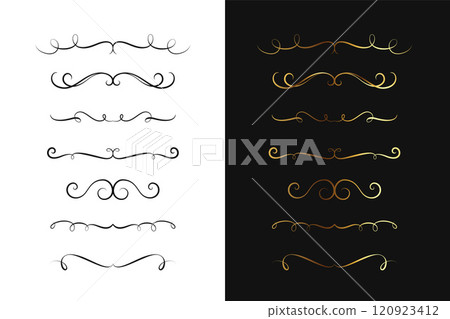 floral dividers elements collection design 120923412