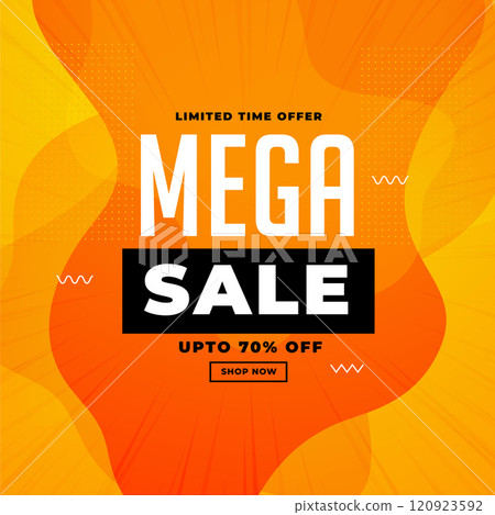 stylish mega sale orange yellow banner design stylish mega sale orange yellow banner design 120923592