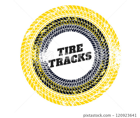 abstract circular tire track print texture frame 120923641