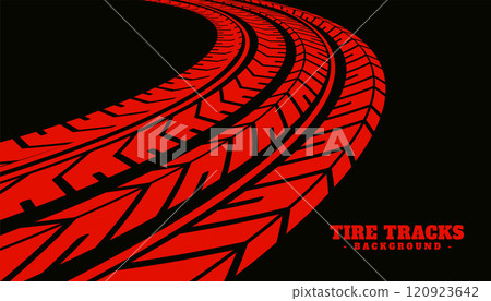 red tire print mark texture background 120923642