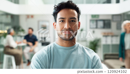 Portrait, creative and man for pride in office of about us, startup growth and career ambition of opportunity. Male person, exhibit designer or confident of art experience, gallery project and agency 120924102