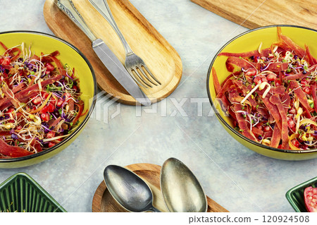 Diet vegan sprouts salad. Diet vegan sprouts salad. 120924508