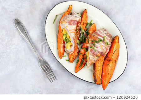Meatloaf and Sweet Potato. Meatloaf and Sweet Potato. 120924526