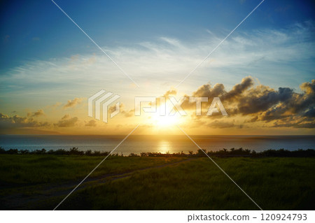 Sunset over the sea Sunset over the sea 120924793