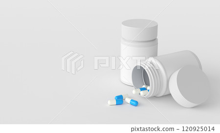 Pill Bottle Case Background. 3D Rendering Pill Bottle Case Background. 3D Rendering 120925014