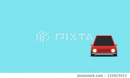 Red Sedan Car LightBlue Background Red Sedan Car LightBlue Background 120925015
