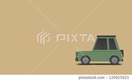 Khaki SUV Car on Brown Background Khaki SUV Car on Brown Background 120925023