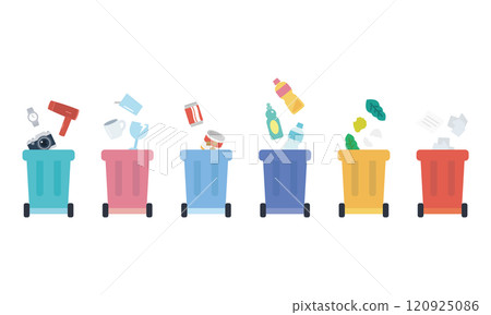 垃圾丟進垃圾桶 120925086