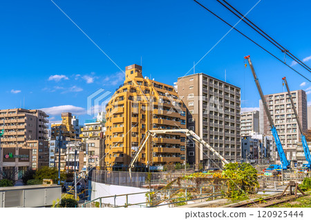 Tokyo cityscape in Japan - JR East Saikyo Line - Hopes for redevelopment of Itabashi Station area = 7th 120925444