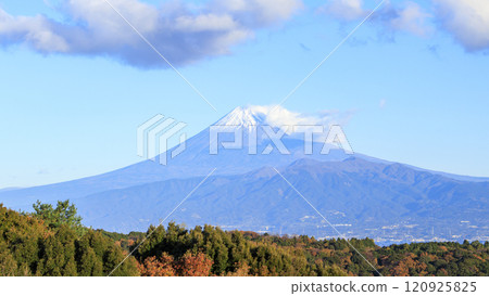 Mount Fuji as seen from Mount Daruma on the Izu Peninsula 120925825
