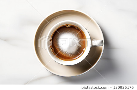 Coffee with lots of white sugar 120926176