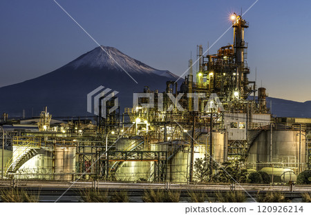 Night view of factories and Mt. Fuji from Shizuoka City Night view of factories and Mt. Fuji from Shizuoka City 120926214