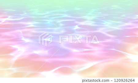 Rainbow colored water surface illustration 120926264