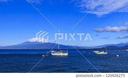 Mt. Fuji seen from Suruga Bay 120926275
