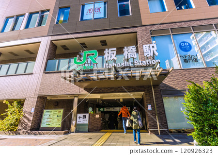 Tokyo cityscape in Japan, JR East Saikyo Line, overlooking Itabashi Station, etc. = 7th 120926323