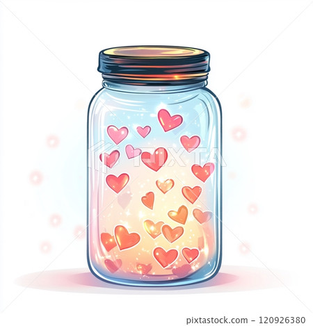 Two Mugs with Heart  Shaped Steam 120926380