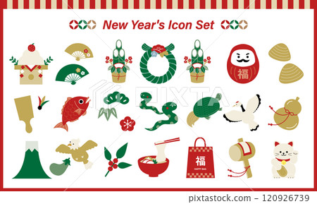 New Year icon set New Year icon set 120926739
