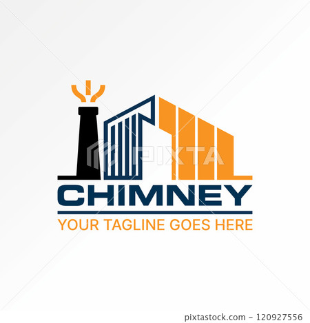 Logo design graphic concept creative premium vector stock image graphic building construction chimney and flare stacks industrial tower house property Logo design graphic concept creative premium vector stock image graphic building construction chimney and flare stacks industrial tower house property 120927556