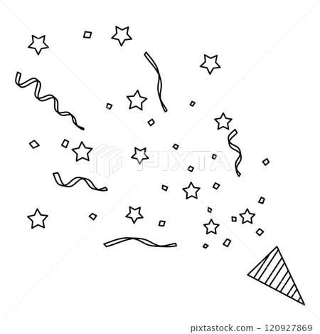 Illustration of the moment a cracker bursts 120927869