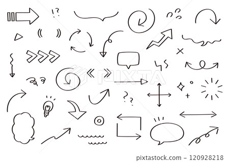 Simple illustration material set Simple illustration material set 120928218