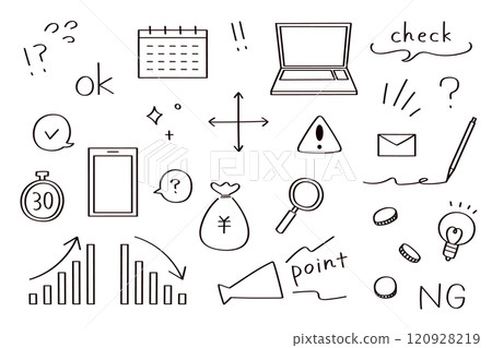 Business illustration material set Business illustration material set 120928219